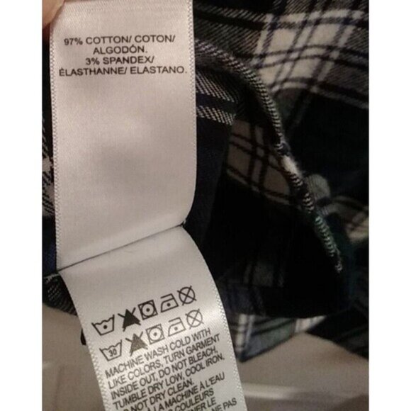 LUCKY BRAND Men's Flannel Shirt Overshirt Navy Blue Plaid Cotton Stretch NWT - Picture 11 of 12